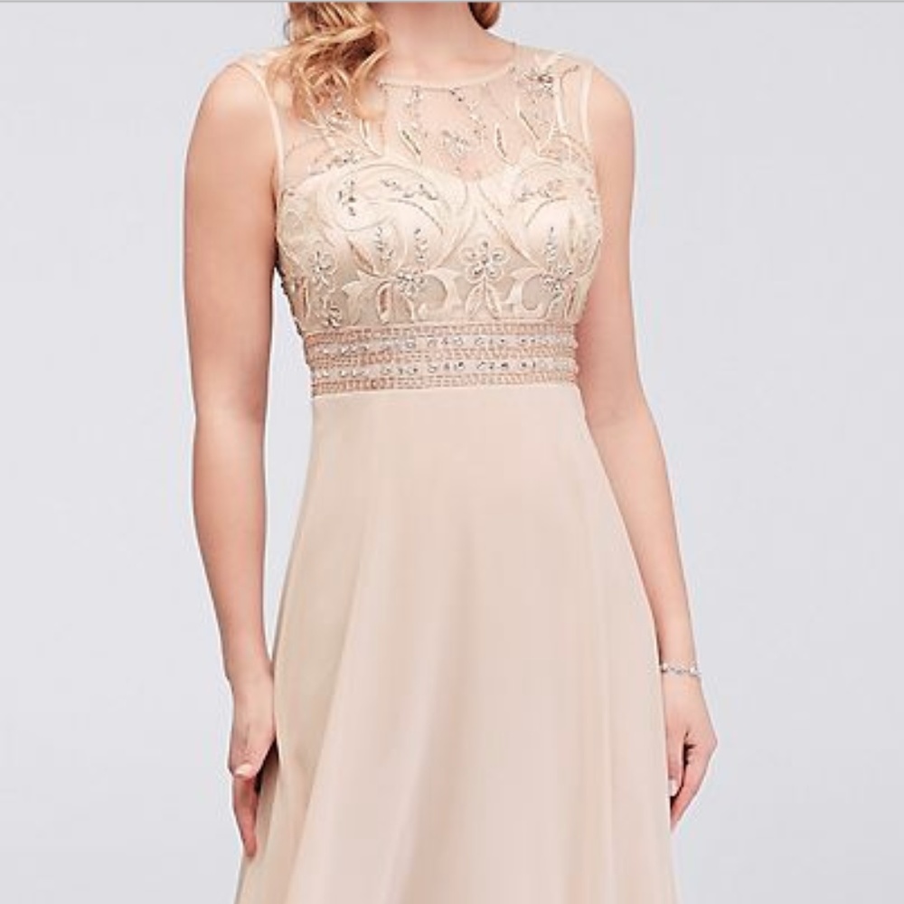 Beaded Chiffon Sheath Dress